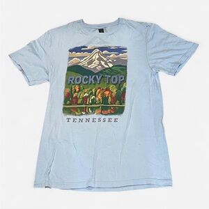 Blue Rocky Top Tennessee baby blue vintage tee #countryvibes